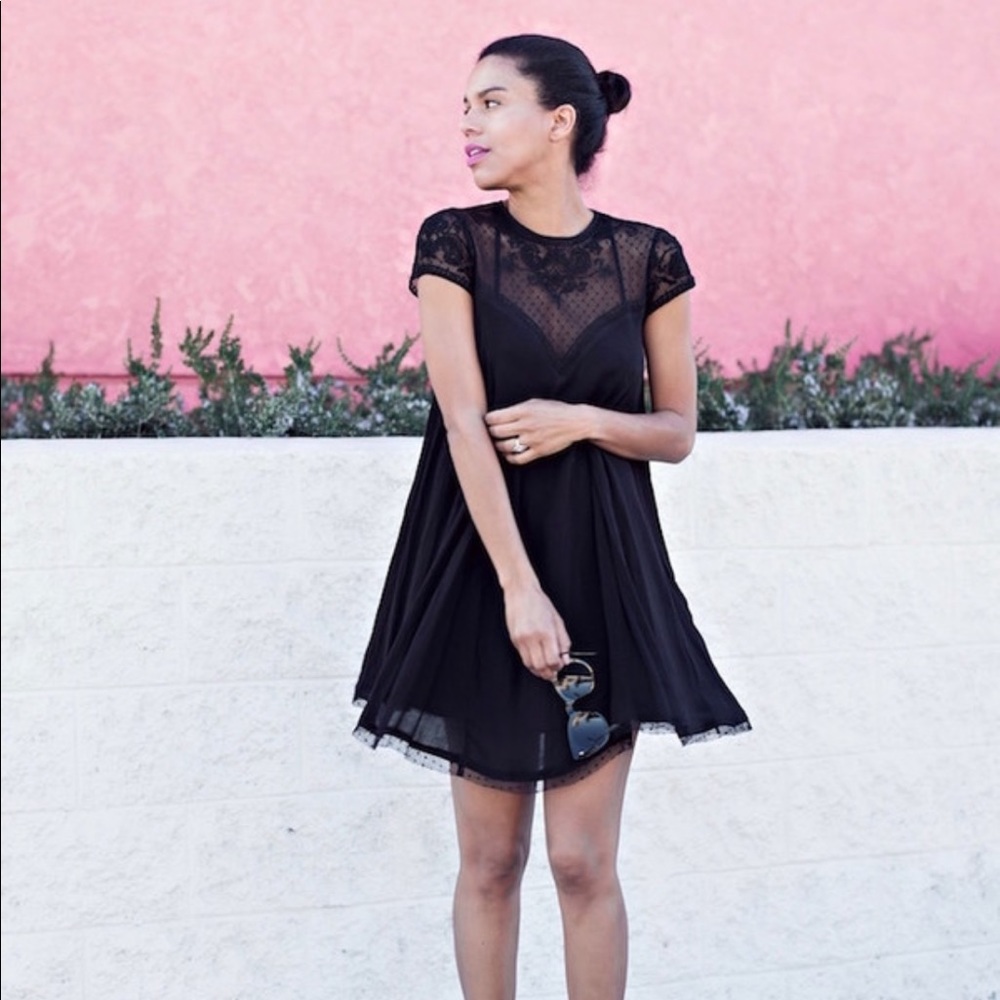 Kimchi Blue Trapeze Black Dress (XS)